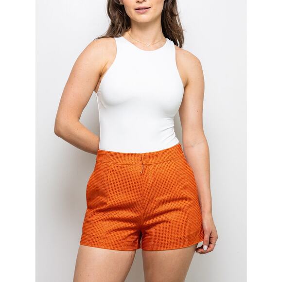 SPARKLE CITY Dazzle In Denim Shorts, Orange, Size Large - Picture 3 of 11